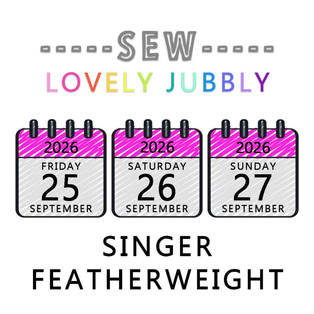 Sew Lovely Jubbly Sewists Retreat 008 - Singer Featherweight Sewing - Friday 25th to Sunday 27th September 2026 - NON-RESIDENTIAL