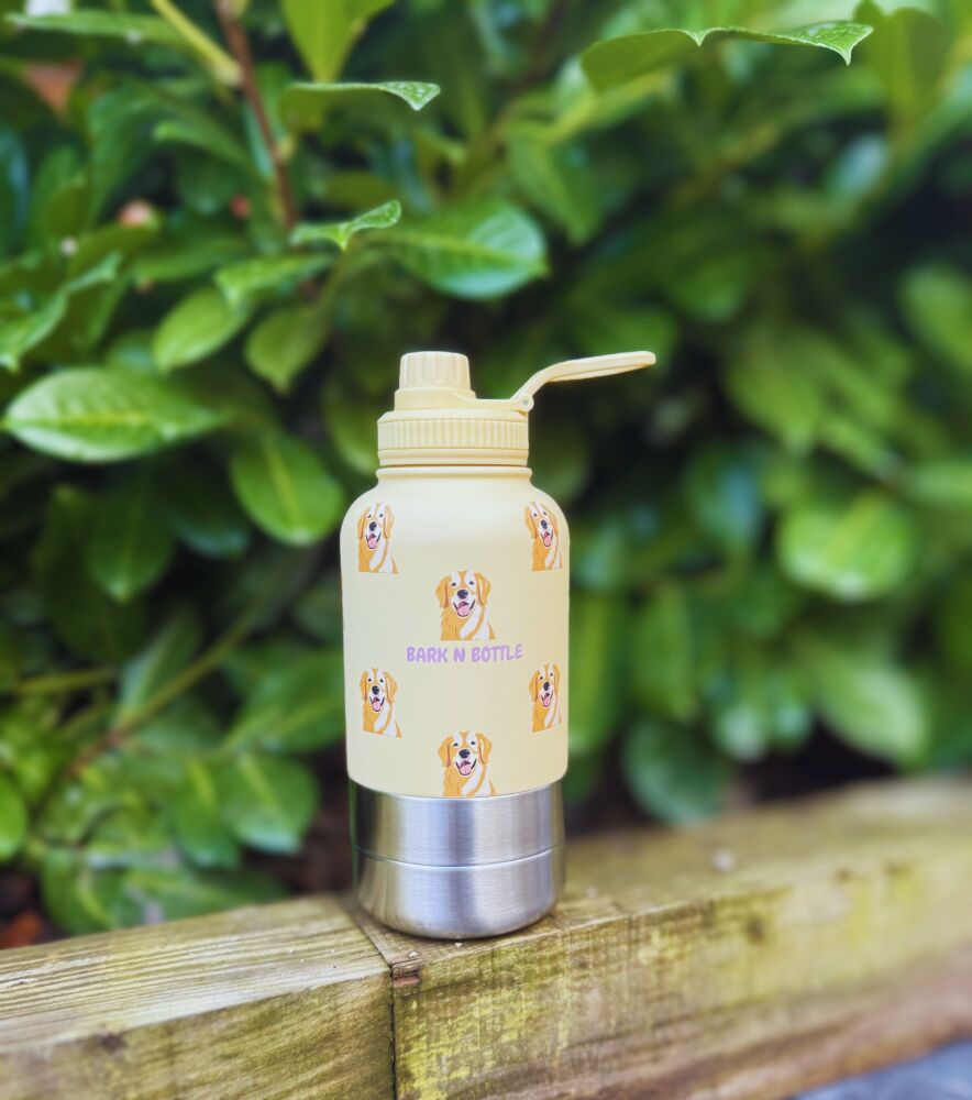 Golden Retriever Design 32oz Travel Bottle