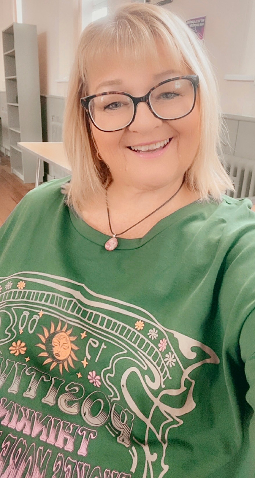 Tess Green Positive Vibes T shirt_LY Class Spalding Oct 25.jpg