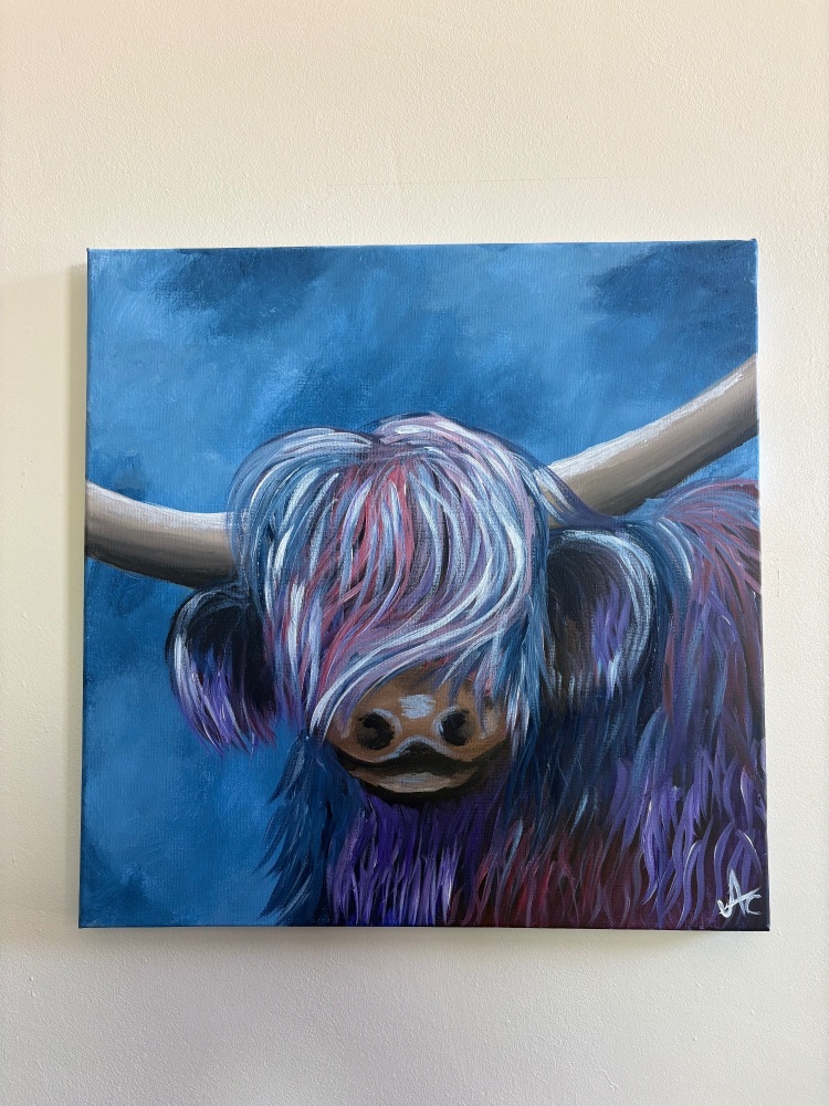 Blue coo- acrylic paining