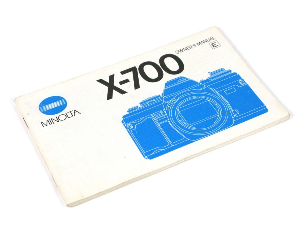 Minolta X700 Owner's Manual