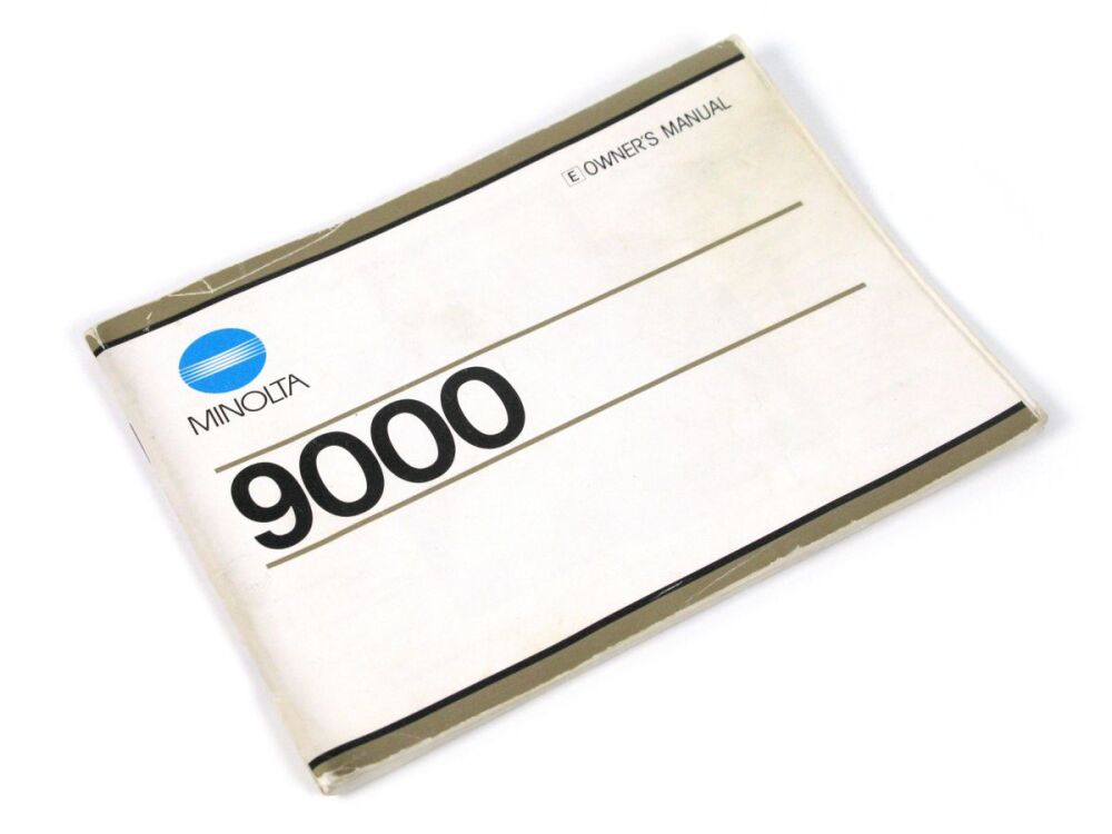 Minolta 9000 Owner's Manual