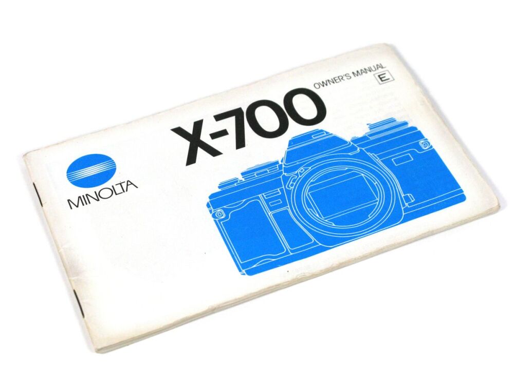 Minolta X700 Owner's Manual