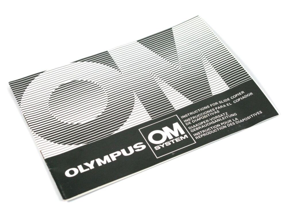 Olympus OM System Instructions For Slide Copier