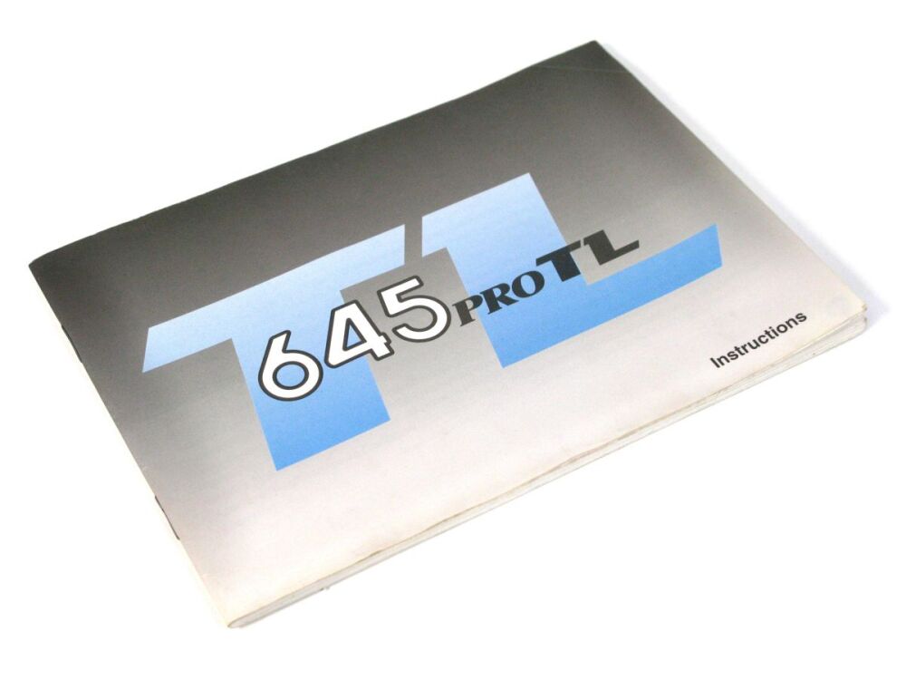 Mamiya 645 PRO TL Instruction Manual