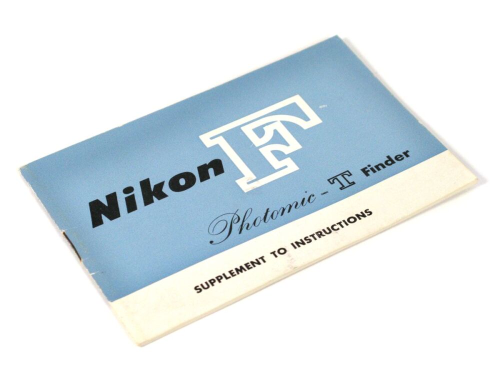 Nikon F Photomic-T Finder Supplement to Instructions