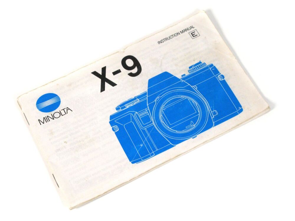 Minolta X9 Instruction Manual