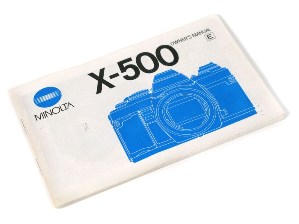 Minolta X500 Owner's Manual