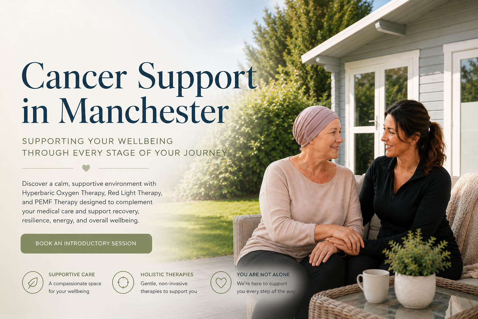 Cancer recovery and wellbeing support at Hyperbaric House in Sale, Trafford, Manchester.
