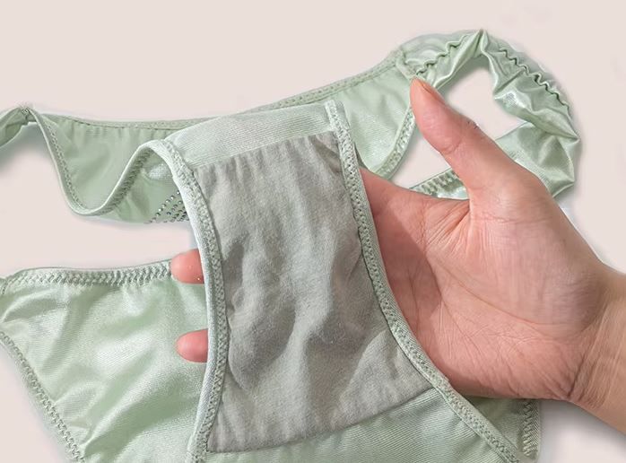 Silky feel mint green satin panties tanga full bum coverage size UK 12-14 / (L)