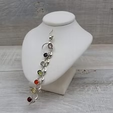 CHAKRA MOON SILVER PENDANT ON SILVER CHAIN
