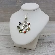 CHAKRA OM SYMBOL SILVER PENDANT ON SILVER CHAIN