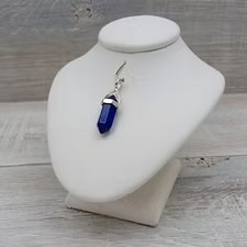 LAPIS LAZULI MINI POINT PENDANT ON SILVER CHAIN