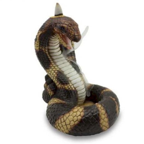 COILED COBRA SNAKE BACKFLOW INCENSE BURNER