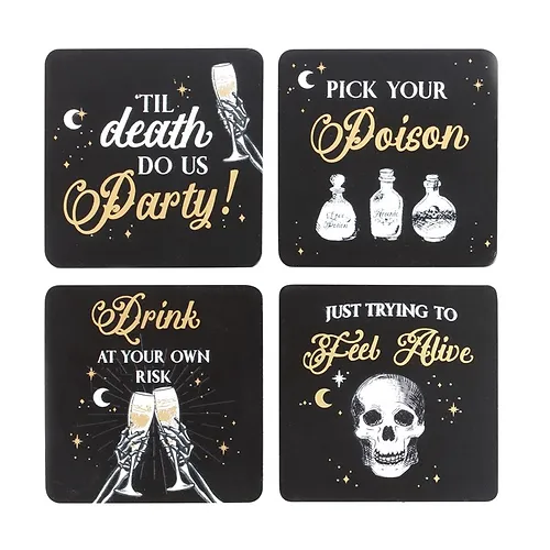 TIL DEATH DO US PARTY COASTER SET