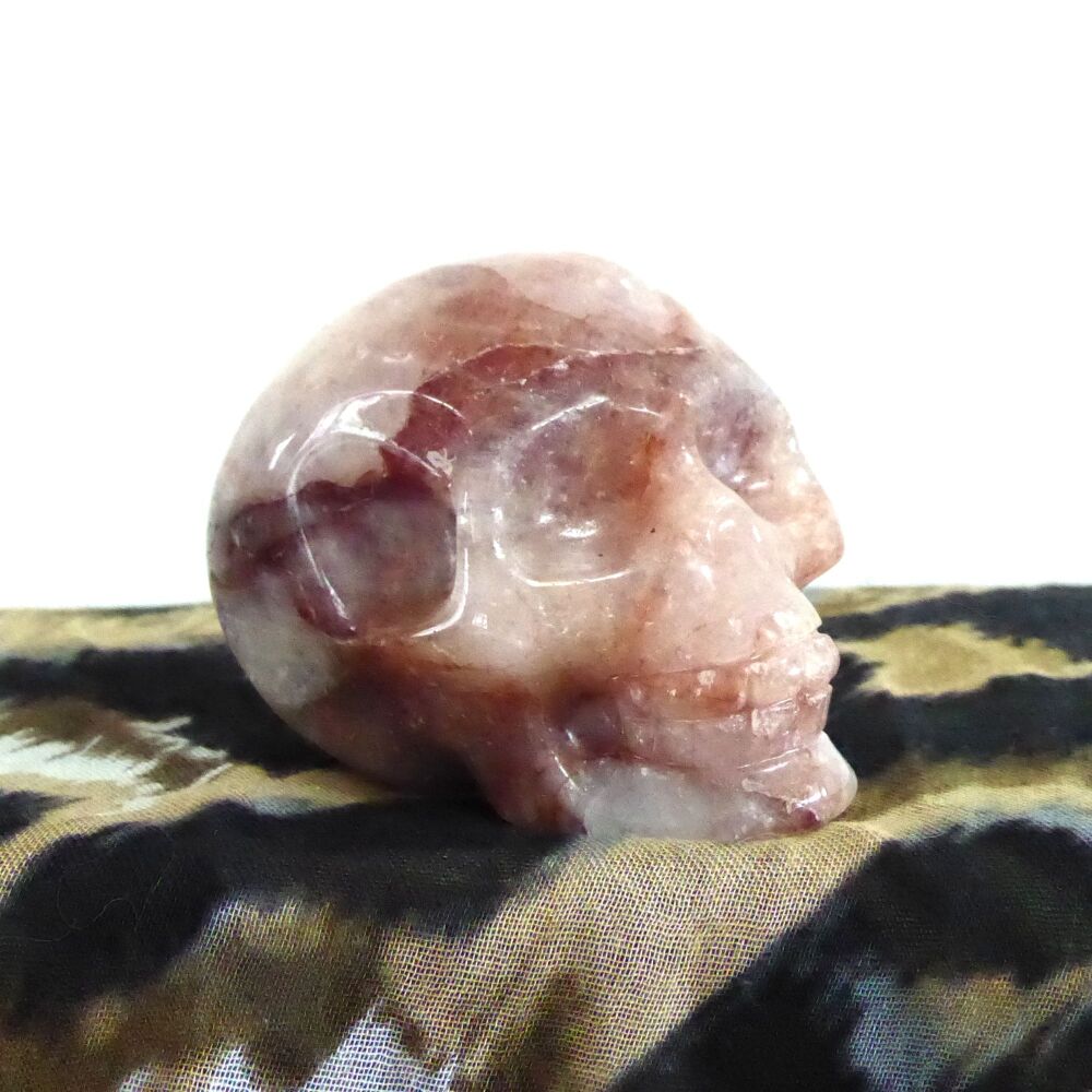 FIRE QUARTZ SKULL