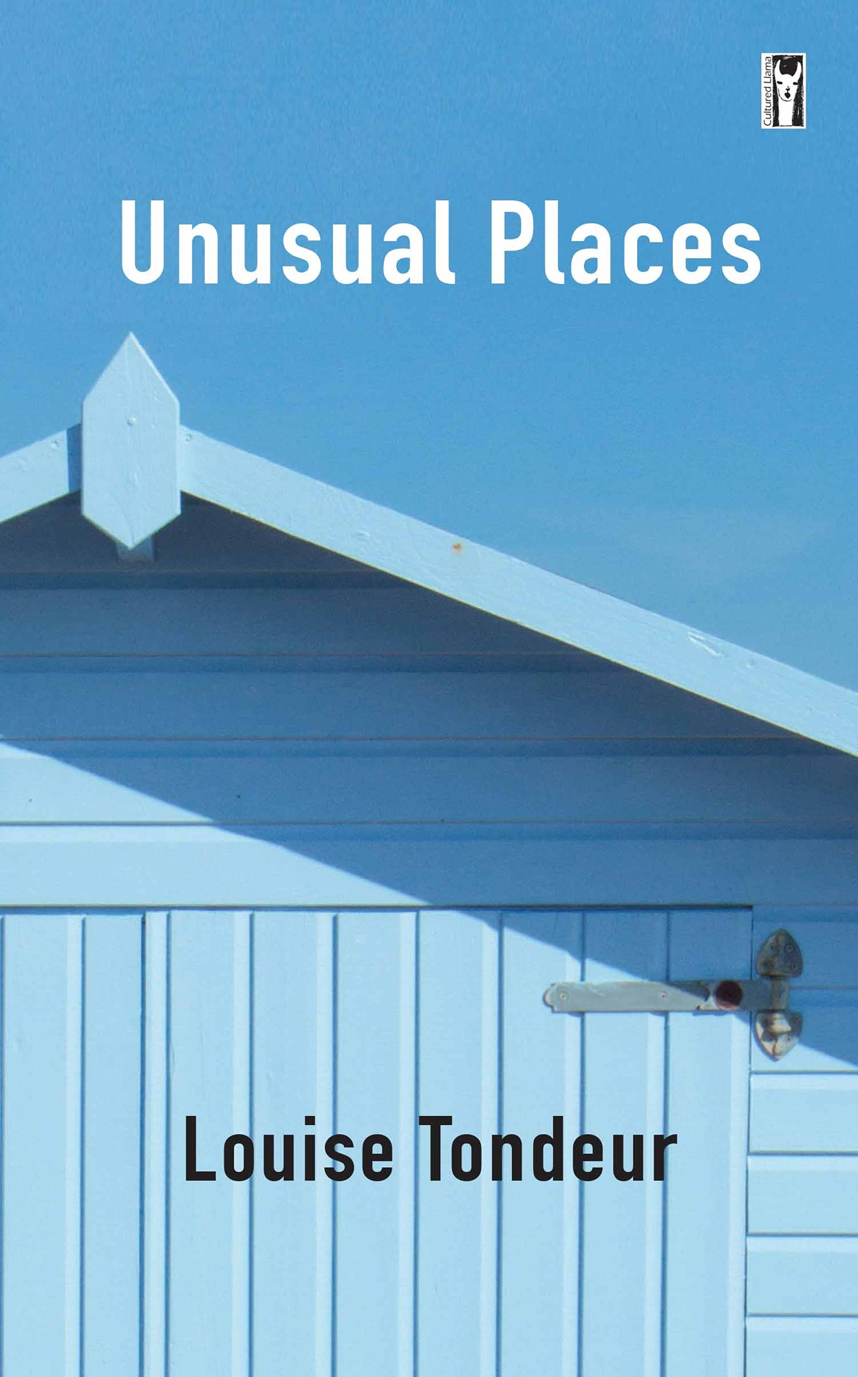 A blue beach hut in Ferring on a summer's day