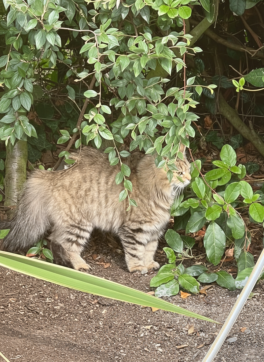 Emberfield's feline friend Luna