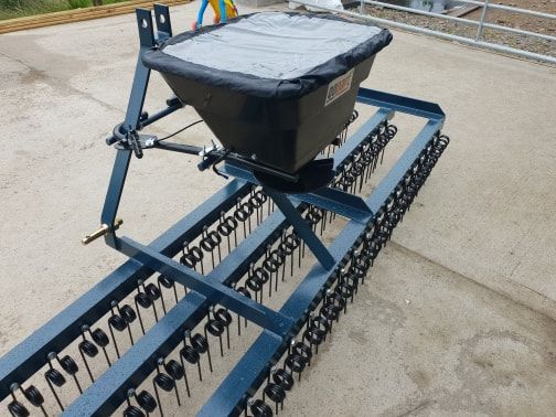 3 BAR TRACTOR SPRING TINE HARROW WITH SEEDER