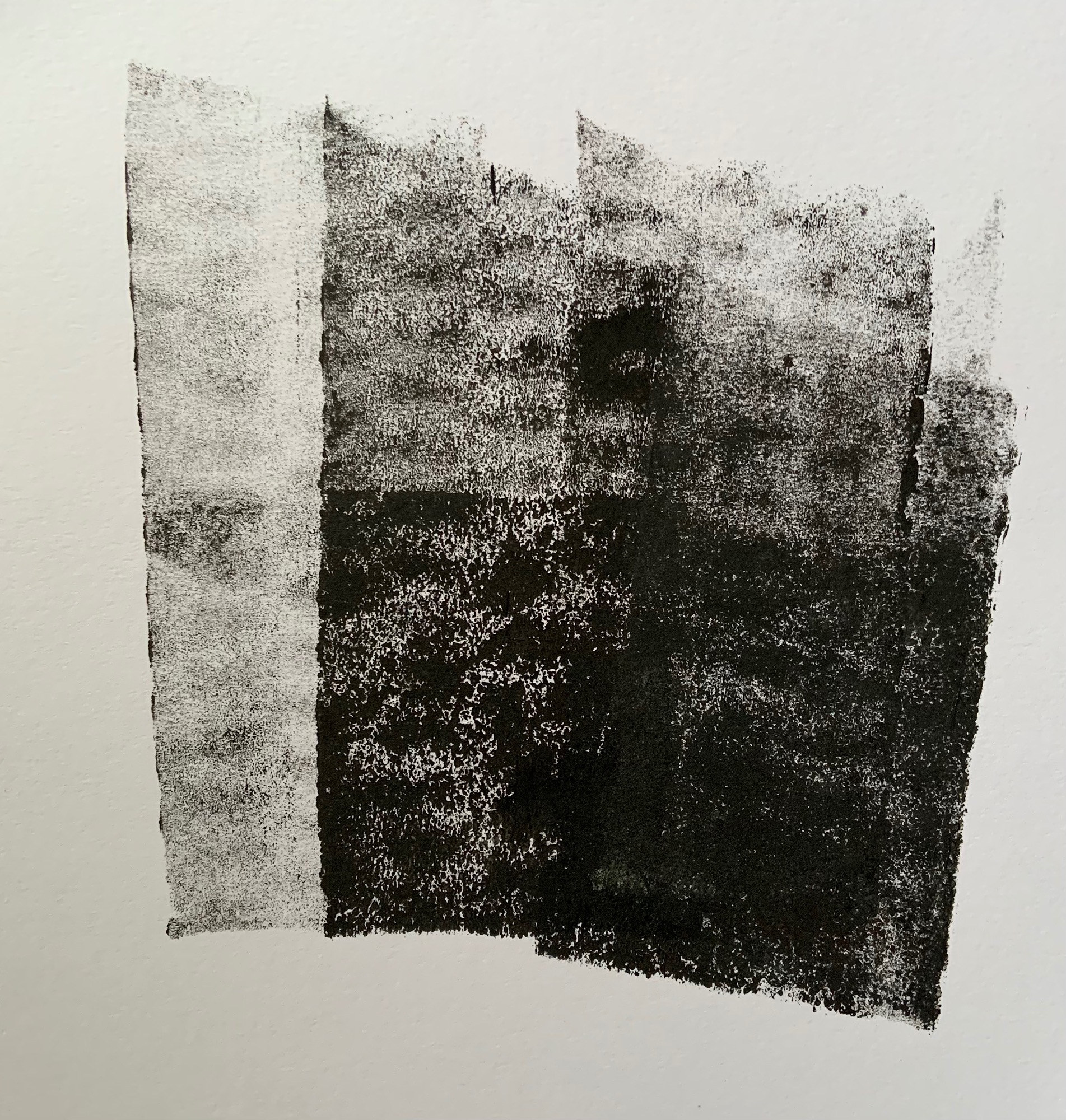 Black shapes on paper 