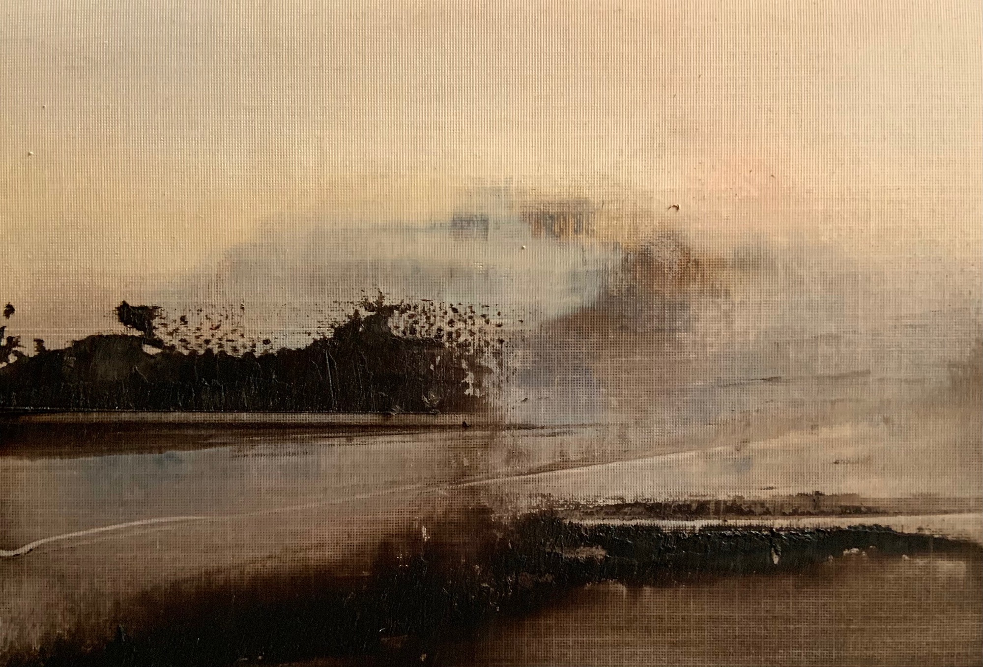 Sepia coloured abstract landscape