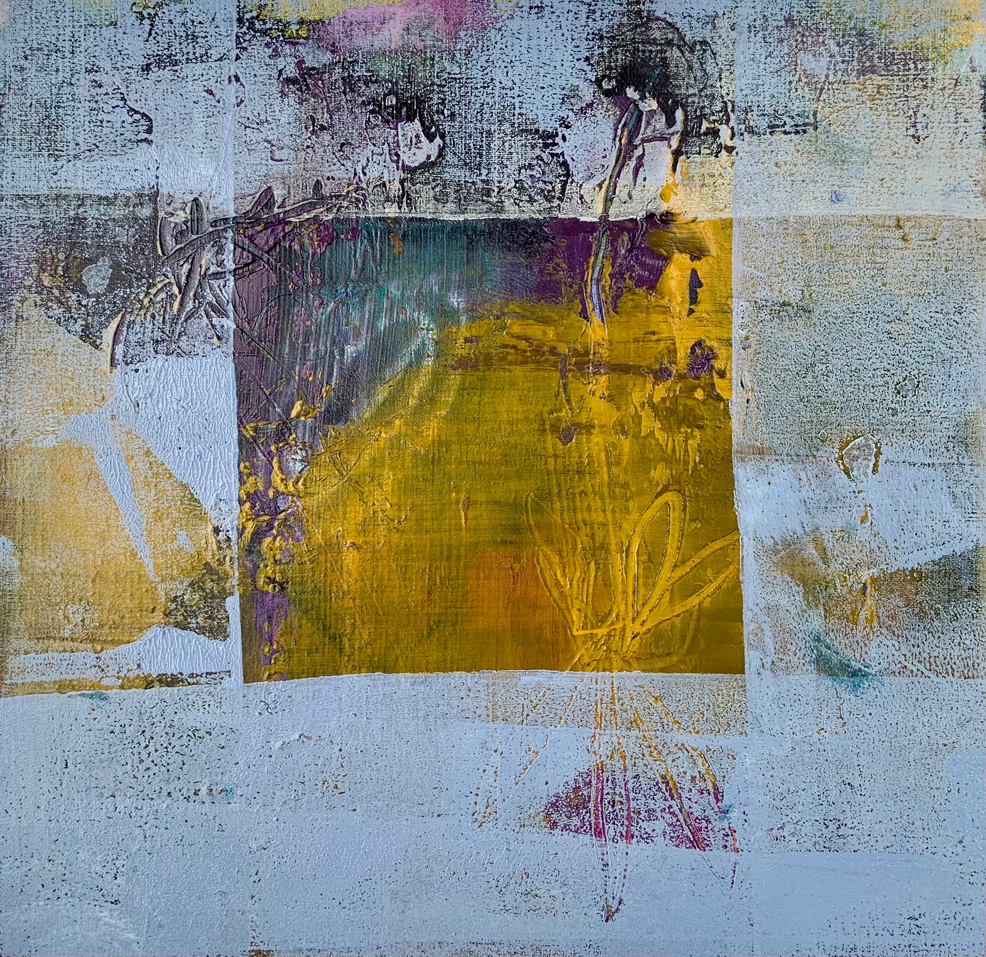 Abstract picture in blue and orange