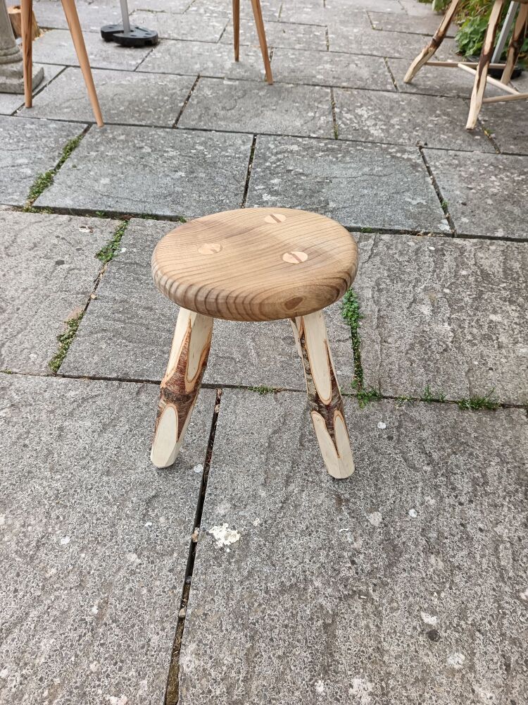 Stool with Silver Birch legs