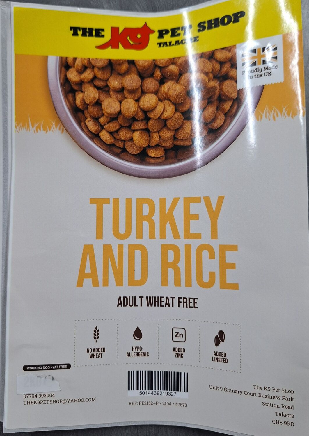 Turkey & Rice - 2kg