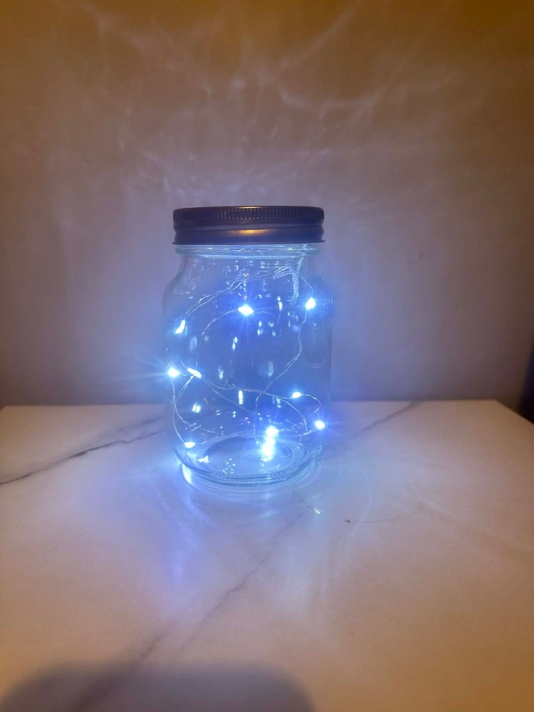 Personalised light up mason jar