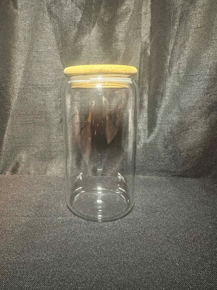 Single walled glass bamboo cup