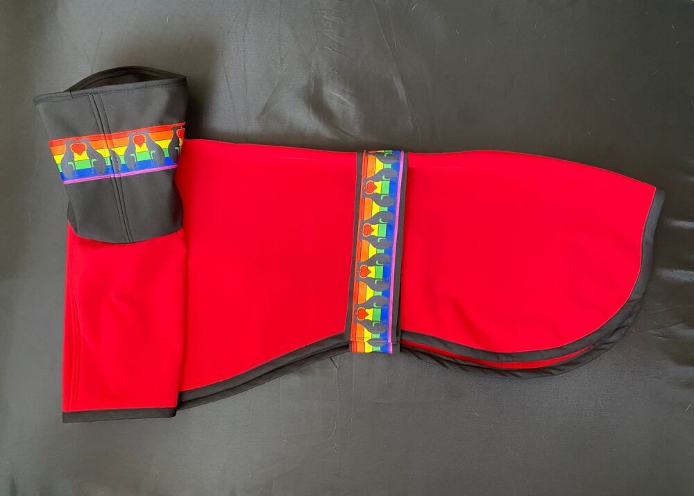 28 Inch 'One Love' Softshell Raincoat with Harness Hole