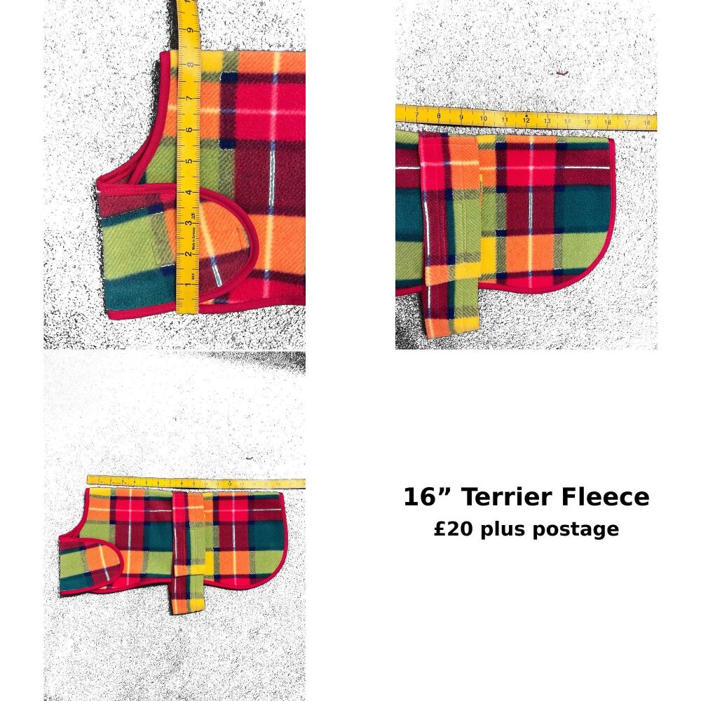 16 Inch Terrier Tartan 'Terrier' Fleece Jacket