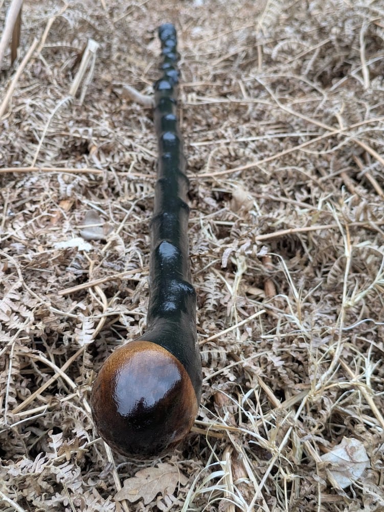 Impressive 46 Inch Big Tall Irish Blackthorn Walking Stick shillelagh - Druid Range (Black)