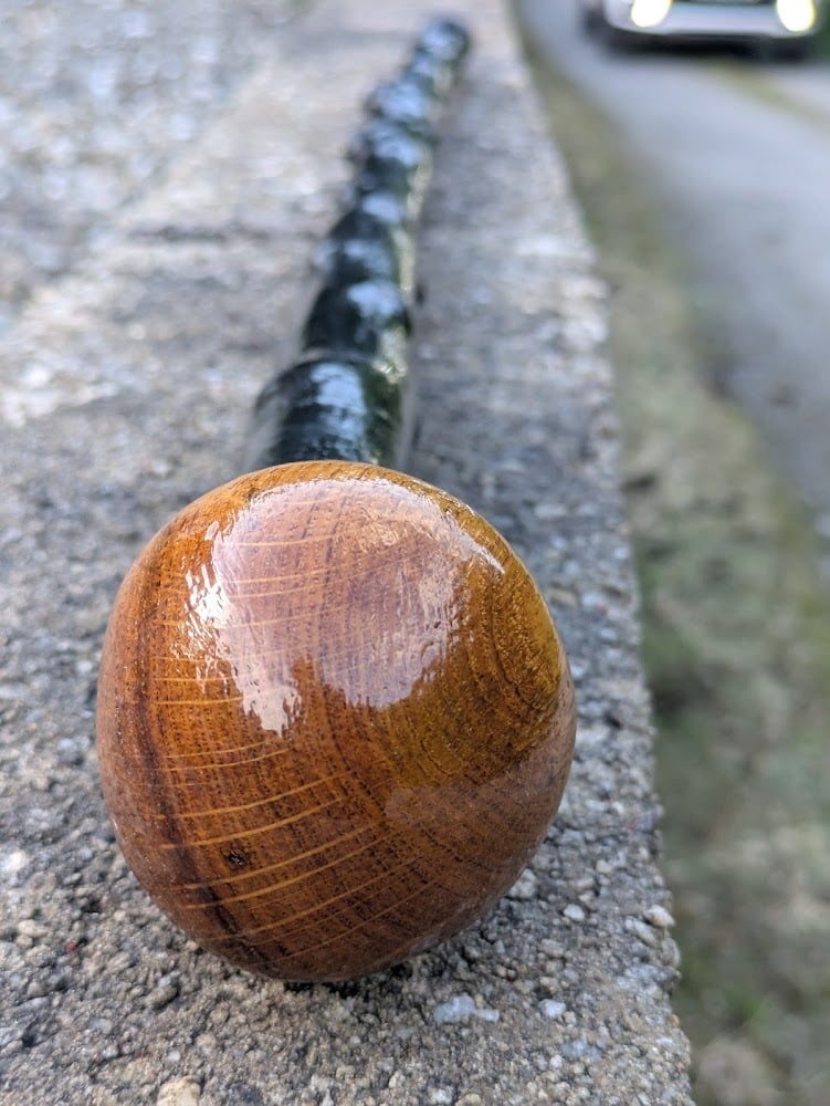 Authentic Irish Blackthorn Shillelagh Walking Stick with Irish Oak Handle &ndash; Handmade Traditional Walking Stick