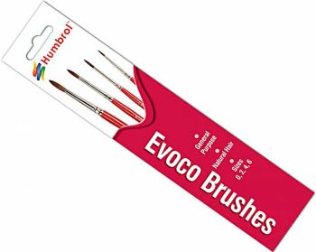  Humbrol AG4150  Evoco Brush Pack - Size 0-2-4-6