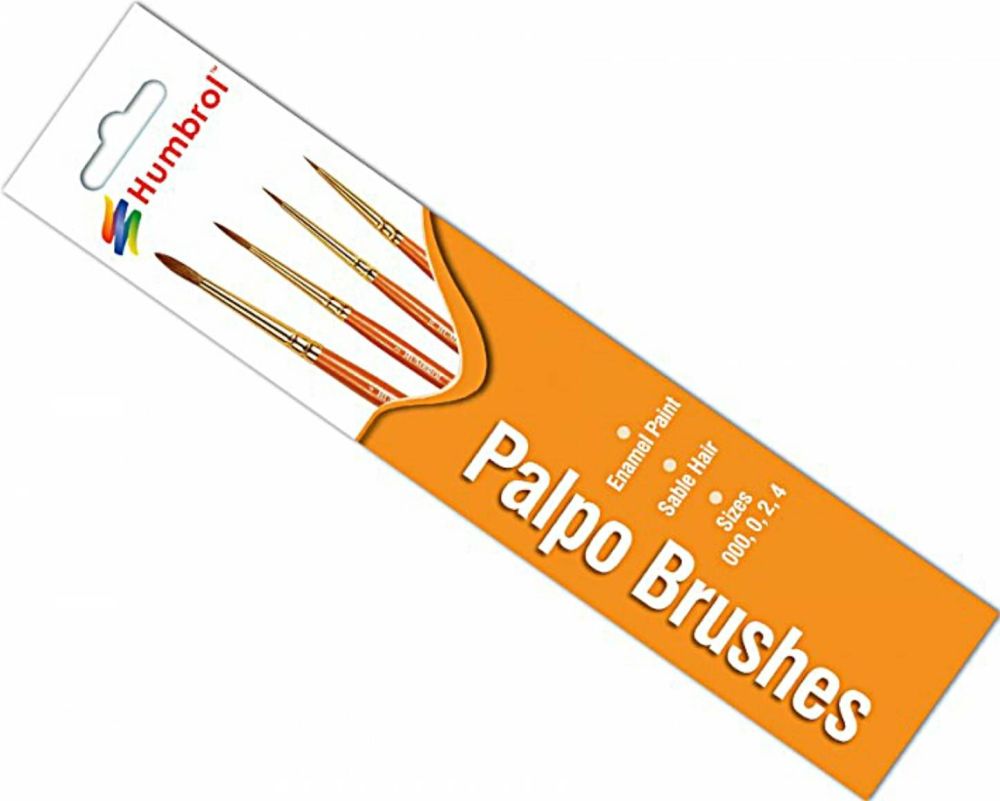  Humbrol AG4250  Palpo Brush Pack - Size 000-0-2-4
