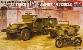 Academy 13408  M3 US Half-track & 1/4ton Amphibian vehicle