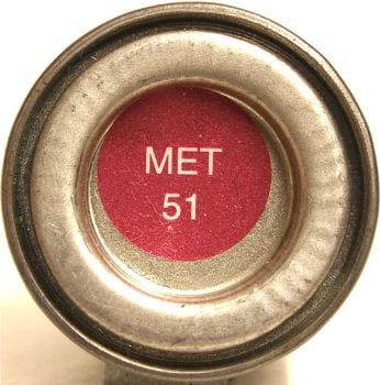 Humbrol 51 (Metallic) Enamel  Sunset Red AA0552