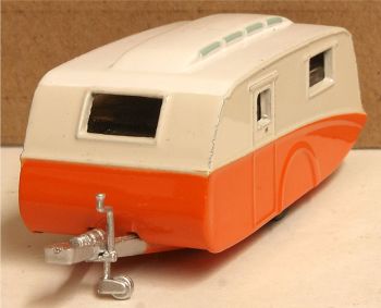 Oxford Diecast 76CV001  Caravan  Cream Orange