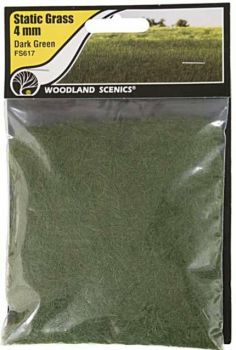 Woodland Scenics FS617  4mm Static Grass 'Dark Green'
