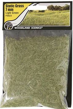 Woodland Scenics FS623  7mm Static Grass 'Light Green'