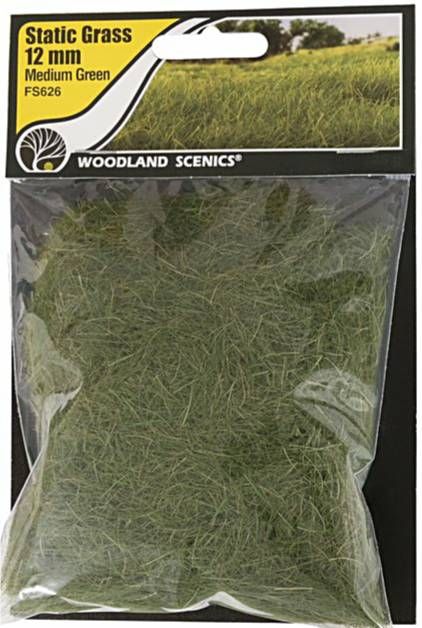 Woodland Scenics Fs626 Static Grass Medium Green 12mm for sale online 