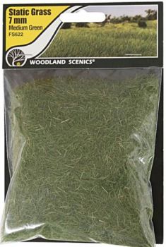 Woodland Scenics FS622  7mm Static Grass 'Medium Green'