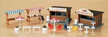 HO Scale Accessories Snack stand and market stalls Kit 11352 