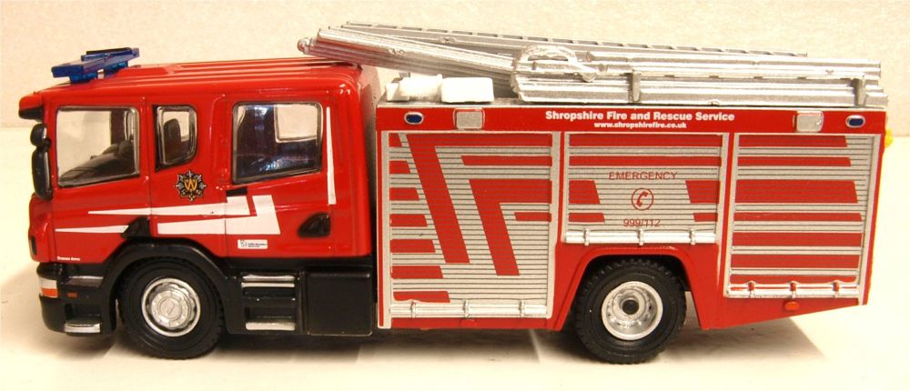  Oxford Diecast 76SFE010  Scania CP31 Pump Ladder Shropshire Fire & Rescue