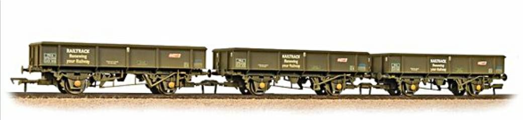  Bachmann 38-105  3-Pack PNA 5-Rib Open Wagon Railtrack (weathered)