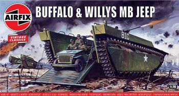 Airfix A02302V  LVT Buffalo IV & Willys MB Jeep 1:76