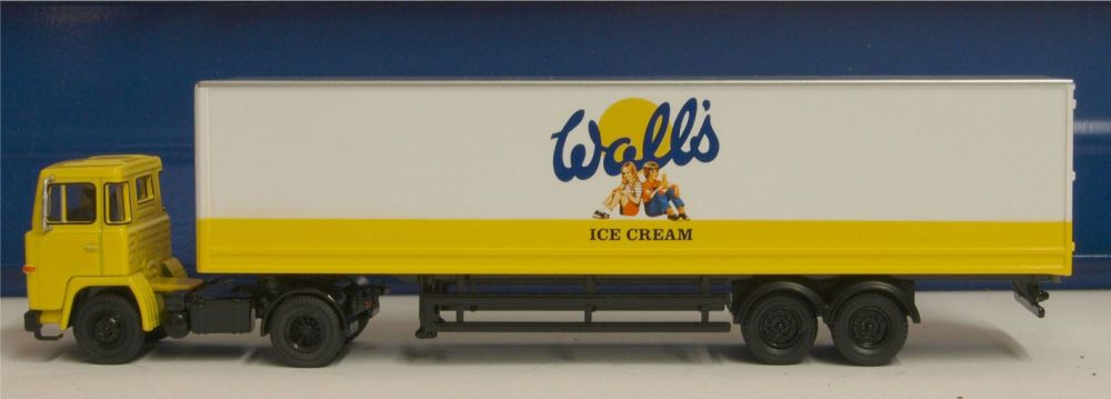  Oxford Diecast 76SC110004  Walls Ice Cream Scania 110 40ft Box Trailer