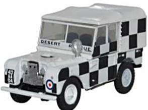 Oxford Diecast 76LAN180009  RAF Tripoli, Desert Rescue Team Land Rover Series I 80