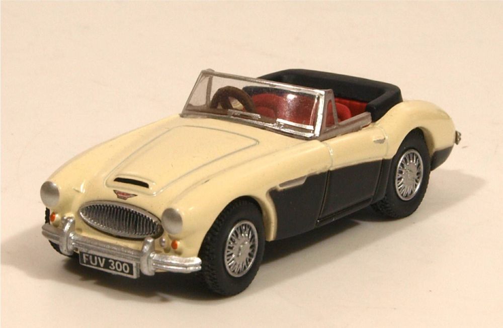    Oxford Diecast 76AH3003  Austin-Healey 3000 Ivory White/Black
